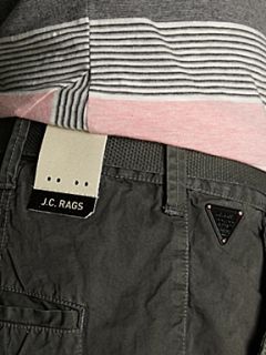 JC Rags Regular fit washed chino short Grey   