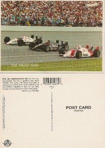 Indianapolis 500 Postcard Rick Mears A J Foyt Mario Andretti