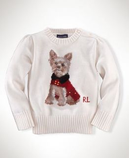 Ralph Lauren Kids Sweater, Little Girls Dog Intarsia Sweater