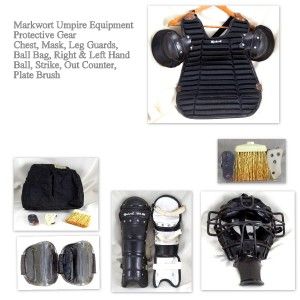 Markwort Complete Umpire Protective Equipment Chest Mask Leg Elbow