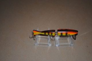 Radtkes Jointed Pike Minnow Lure. Made in Markesan Wisconsin. LOOK