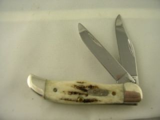 Case XX 2001 Vintage Bone Pocket Hunter Knife TMV62165 SS