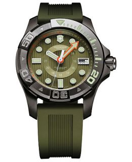 Victorinox Swiss Army Watch, Mens Dive Master 500m Olive Rubber Strap