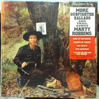 Marty Robbins More Gunfighter Ballads LP 6 Eye VG CL 1481 Record 1960