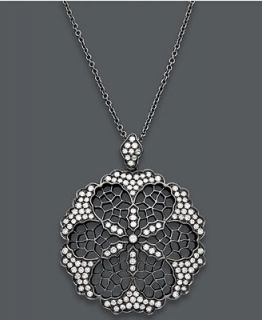 Deco by Effy Collection Diamond Necklace, 14k White Gold and Black