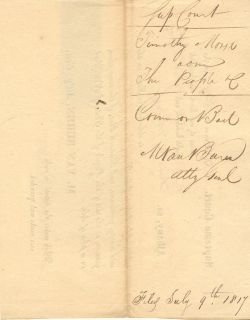 Original Martin Van Buren Signed Paper 1817