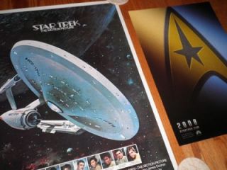 STAR TREK Promo Movie Posters Lot of 2   1978 Promo and 2008 Mini One