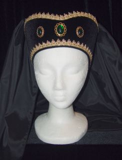 Tudor Renaissance Original Royal Headpiece Hat Headress 4 Dress Gown