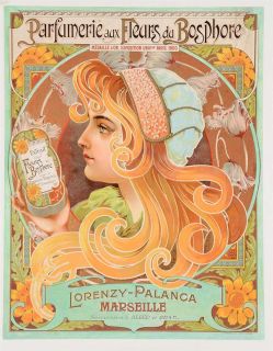 Original Advertising French Poster Parfumerie Aux Fleurs Du Bosphore