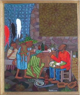Errol Louis Haitian Artist Voodoo Acrylic on Masonite