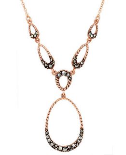 Genevieve & Grace 18k Rose Gold Over Sterling Silver Necklace
