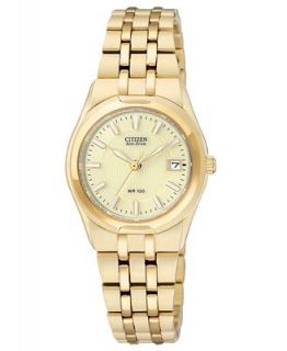 Citizen Watch, Womens Eco Drive Corso Gold Tone Stainless Steel