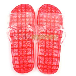 Ladys Massage Flip Flop Slippers Foot Massager Sandals Red Shoes M 38