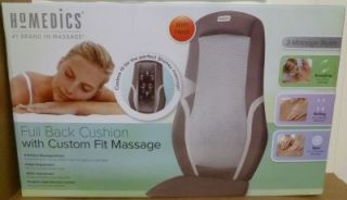 NEW Homedics Full Back Cushion With Custom Fit Massage With Heat MCS