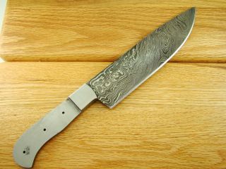 Custom Damascus Master Large Chef Knife Blank Knifemakin​g Sharp CK3