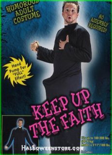 Keep up the Faith Adult Halloween Costume includes black robe with