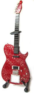 Miniature Guitar Matt Bellamy Muse Red Glitter Mans Awesome Survival