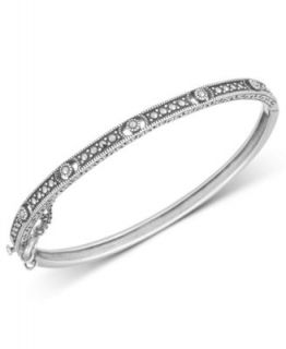 Kaleidoscope Sterling Silver Bracelet, Crystal Bangle Bracelet with
