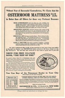 1908 Ostermoor Mattress Better Than All Others Print Ad