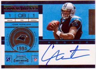 Cam Newton 2011 Playoff Contenders Auto Rookie Ticket #228 Signed on