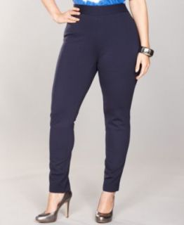INC International Concepts Plus Size Pants, Skinny Ponte Knit Elastic