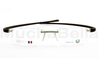Tag Heuer Eyeglass Frames TH 3108 011 Brown Titanium Mens New