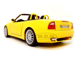 Maserati Spyder Conv Yellow 1 18 Scale Diecast Model