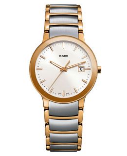Rado Watch, Womens Swiss Centrix Two Tone Stainless Steel Bracelet