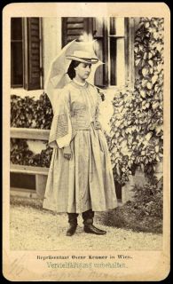 in Seclusion in Trieste 1870 Wife of Maximilian Hapsburg cdv
