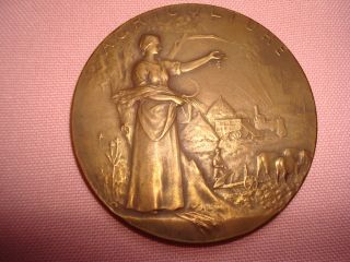 Bronze Agriculture Medal Marked Comice Agricole St Julien Etc