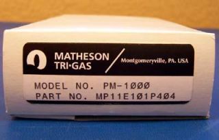Matheson Tri Gas Economical Flowmeter PM 1000 New