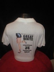 Great White B B Vtg 1990 Tour Shirt MSG Havana Black Promo Capitol