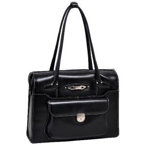 McKlein Wenonah Ladies 15 4 Leather Laptop Briefcase w Series Black