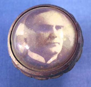 RARE William McKinley Glass Top Walking Stick Cane President Political
