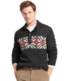 Izod Sweater, Nordic Snowflake Mock Neck Sweater   Mens Sweaters