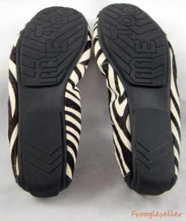 Me Too Womens LEGEND9 Ballet Flats Loafers Shoes 6 M Black White Zebra