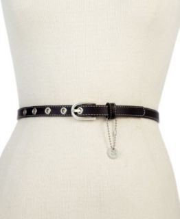 Tommy Hilfiger Belt, Leather Belt with Signature Charm