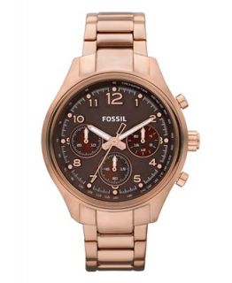 Fossil Watch, Womens Rose Gold Plated Stainless Steel Bracelet 38mm