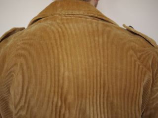 Vintage 1970s McGregor Brown Corduroy Faux Fur Lined Jacket Coat Mens
