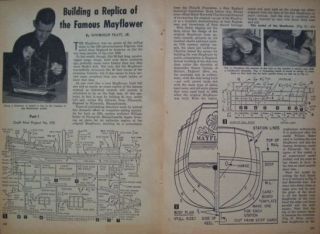How to Build 1620 Model SHIP Mayflower Square Rigged Cargo Vessel 1957
