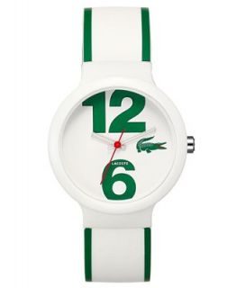Lacoste Watch, Goa Green and White Silicone Strap 40mm 2010543