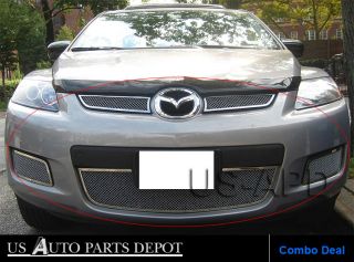 07 09 Mazda CX7 CX 7 Stainless Steel Mesh Grille Combo