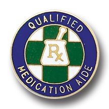 Qualified Medication Aide RX Medical Lapel Pin 5029 New