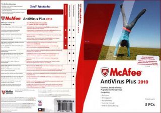 New McAfee Antivirus Plus 2010 2011 2012 3 PCs Anti Virus