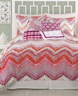 Trina Turk Bedding, Chevron Dots Queen Comforter Set   Bedding