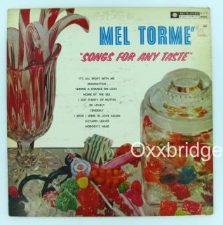 Mel Torme LP Songs for Any Taste Bethlehem 6031 Mono 1959 Jazz Velvet