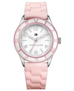 Tommy Hilfiger Watch, Womens Pink Silicone Strap 44mm 1781185
