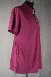 Pima Cotton Short Sleeve Polo Size XXXL $150 Magenta Pink Mel