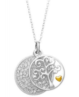 14k Gold and Sterling Silver Pendant, Family Tree   Necklaces