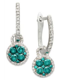Bella Bleu by Effy Collection Diamond Earrings, 14k White Gold Blue